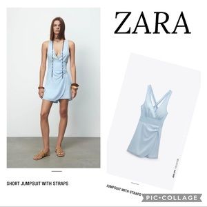 Zara short jumpsuit with strap size S